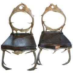 Early 19th Century French Antler Chairs