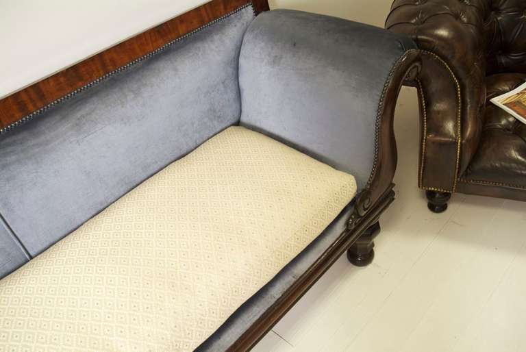 William IV Early 19th Century Sofa Fully Restored in Brian Yates Velvet