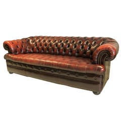 Vintage Lovely Pre-loved Chesterfield Sofa Fully Buttoned Oxblood