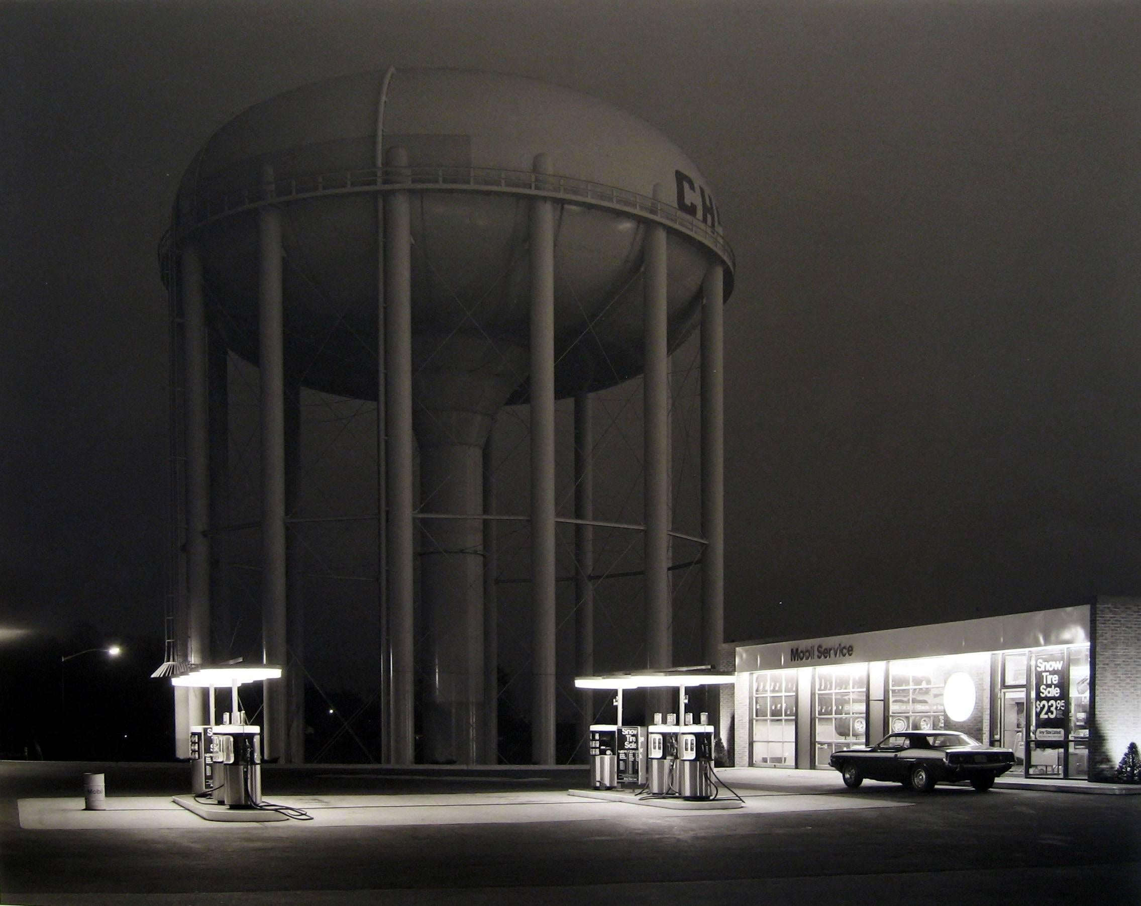 Petit's Mobil Station, Cherry Hill, New Jersey - Photograph by George Tice