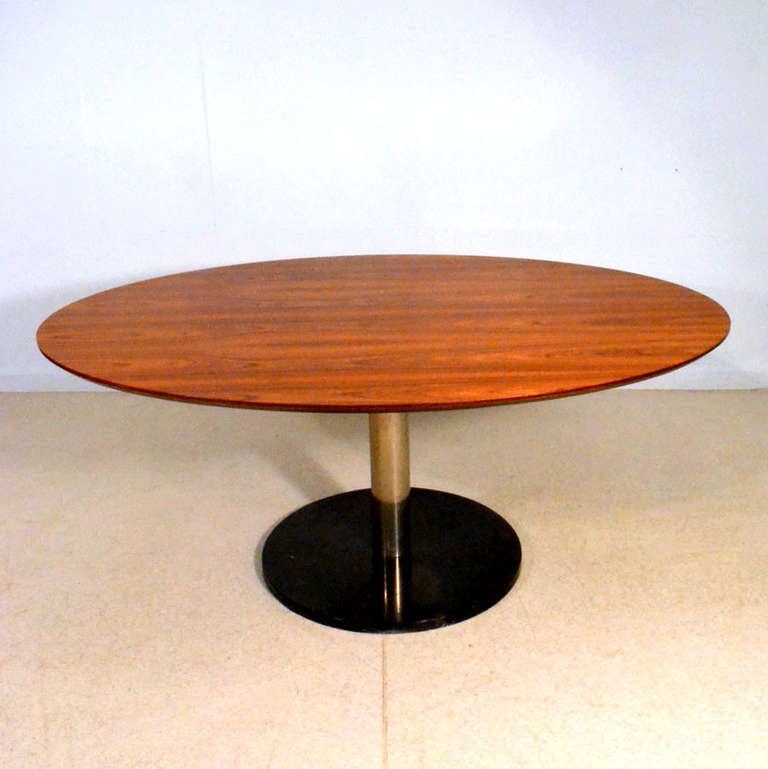 Mid-Century Modern 1960's Oval Dining Table