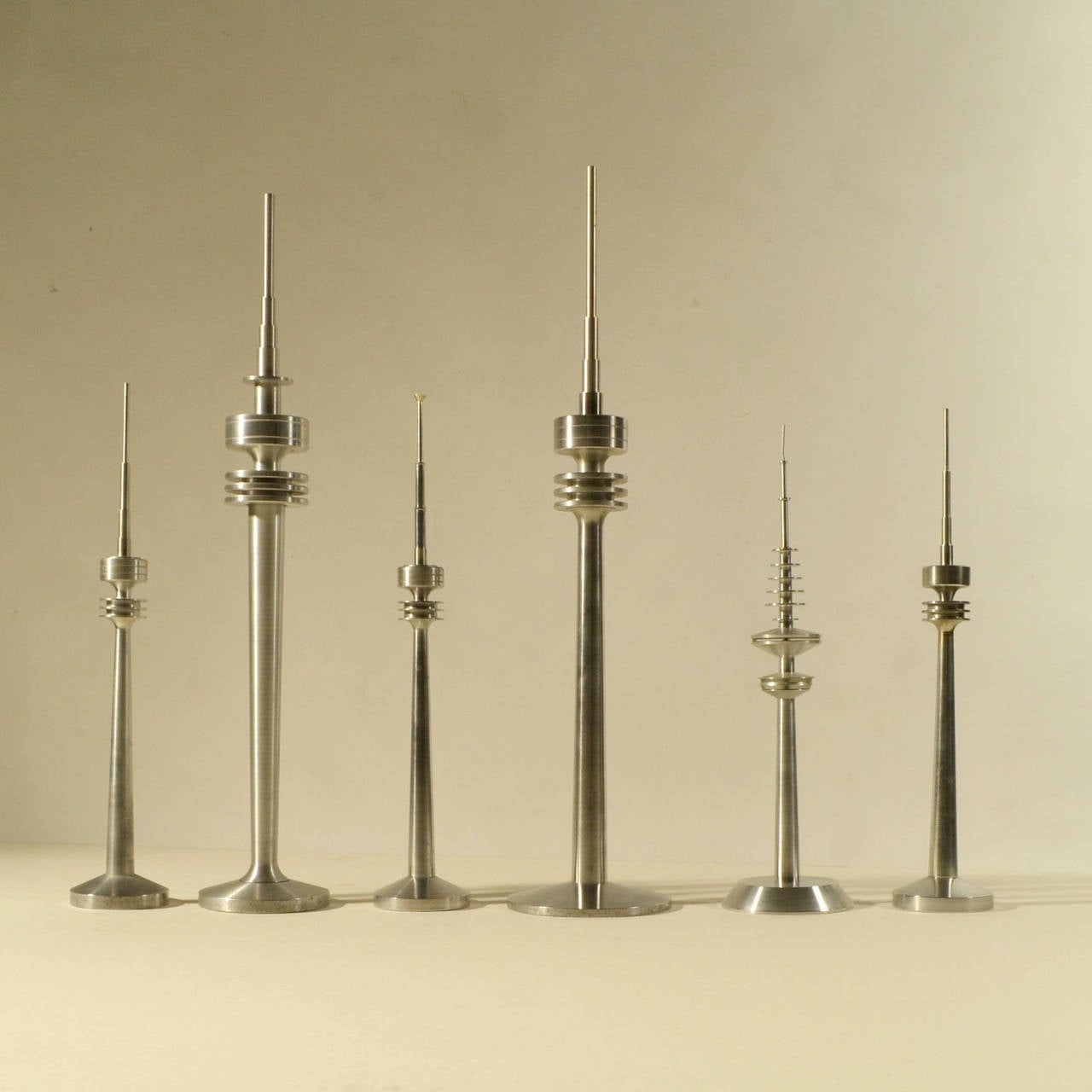 Mid-Century Modern Group of Television Tower Models