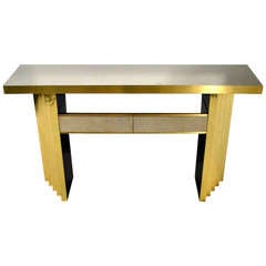 Mid Century Italian Brass Console
