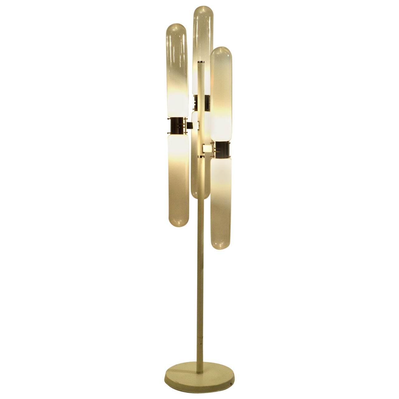 Sculptural Floor Lamp with Murano Glass by Carlo Nason for Mazzega