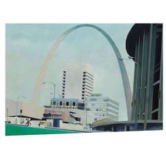 Large Cityscape Painting of St Louis Large Cityscape Painting of St Louis