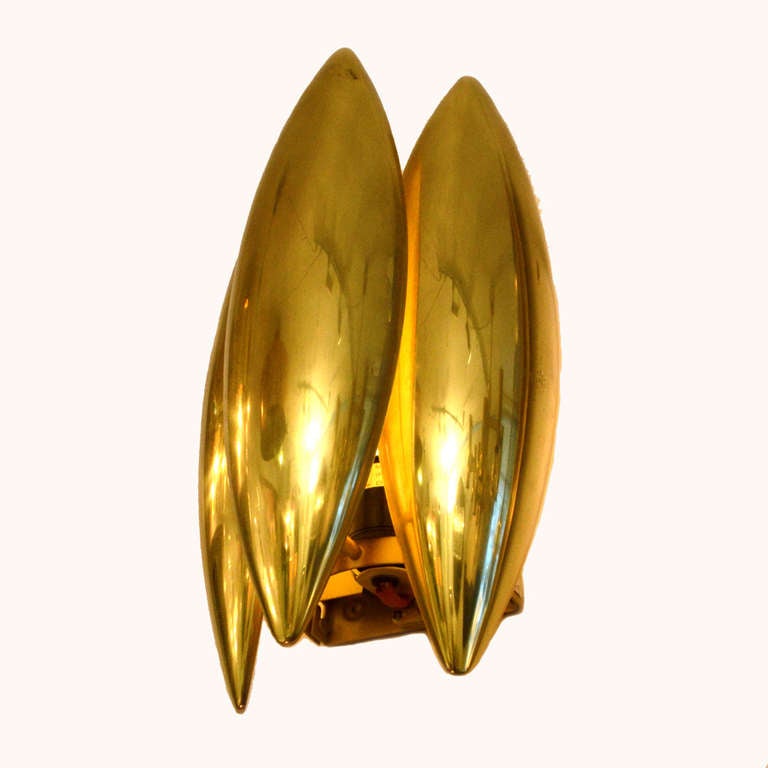 Danish Jo Hammerborg Wall Lamps in Brass