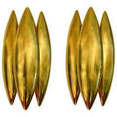 Jo Hammerborg Wall Lamps in Brass