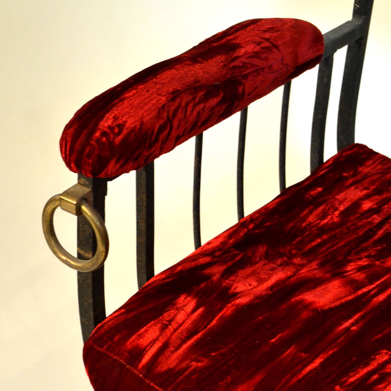 20th Century Regal Chair with Ruby Red Velvet