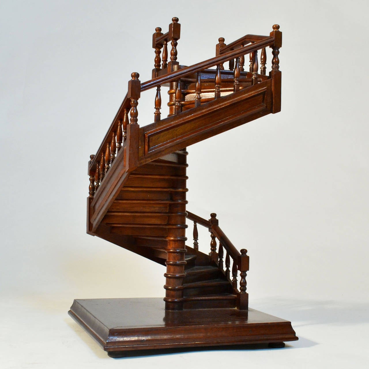 Other French Mahogany Staircase, 19th Century Model