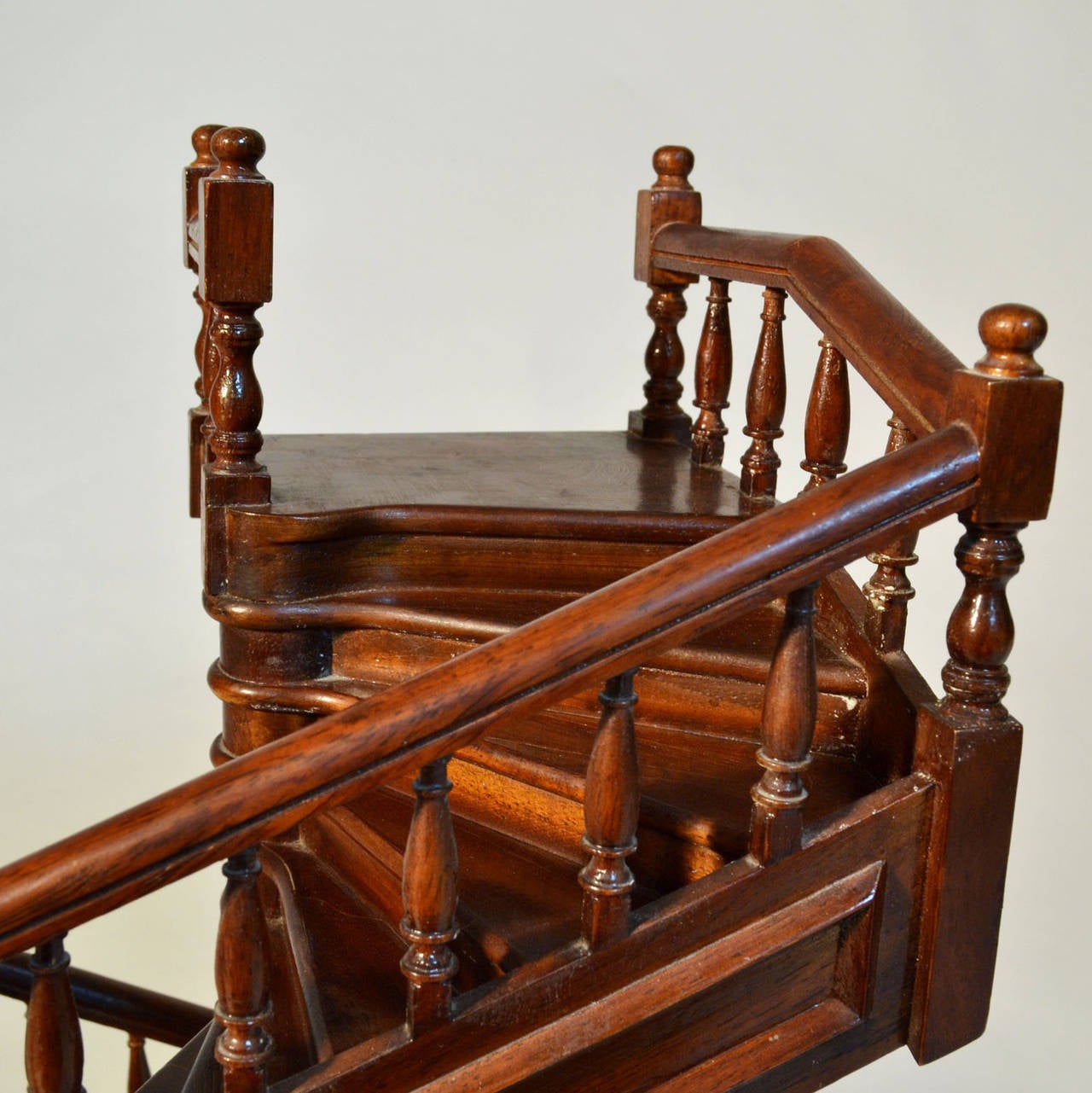 French Mahogany Staircase, 19th Century Model 1