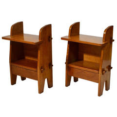 Pair of French Oak Bedside Tables