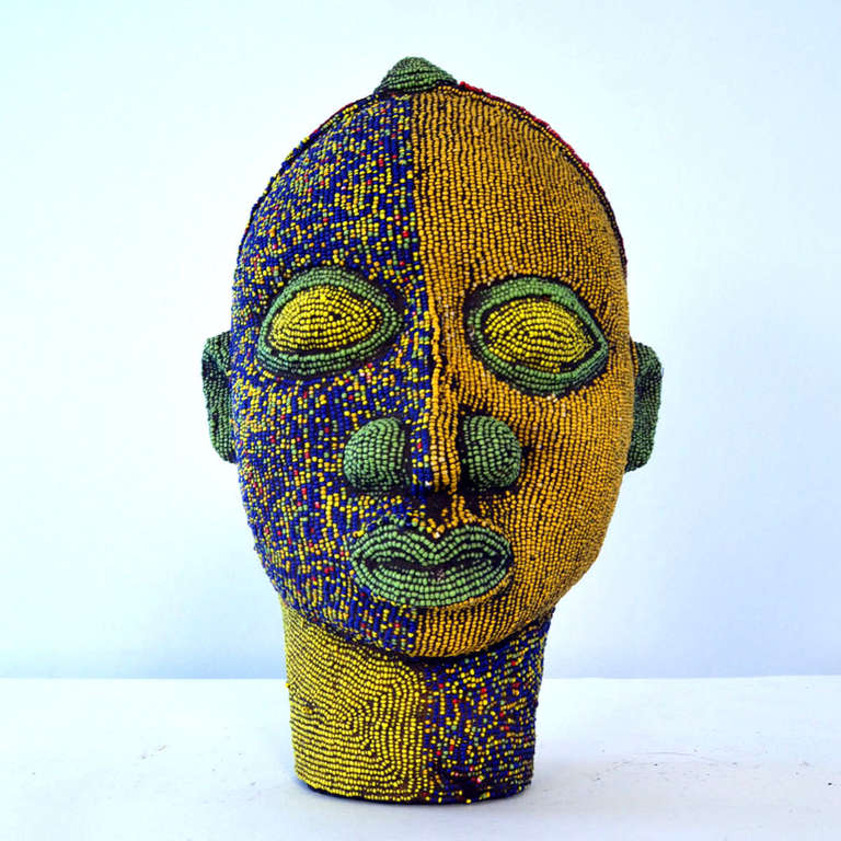 Nigerian Female Beaded Head