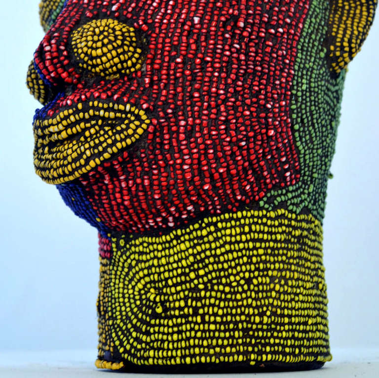Nigerian Male Beaded Head 2