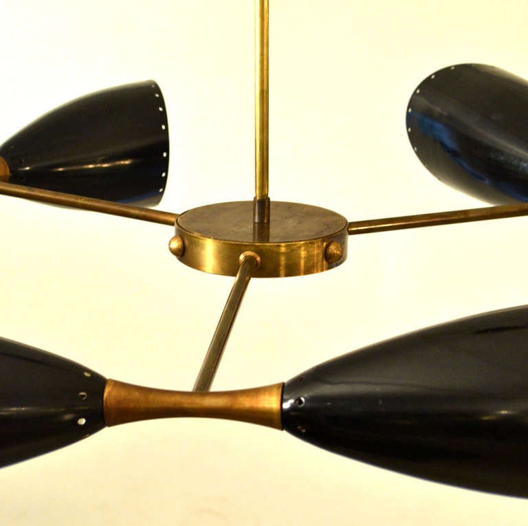 Mid-20th Century Hourglass Shaped Italian 1950's Chandelier