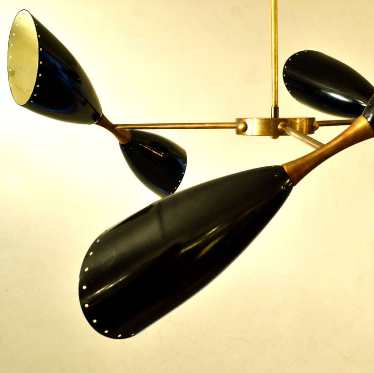 Hourglass Shaped Italian 1950's Chandelier 2