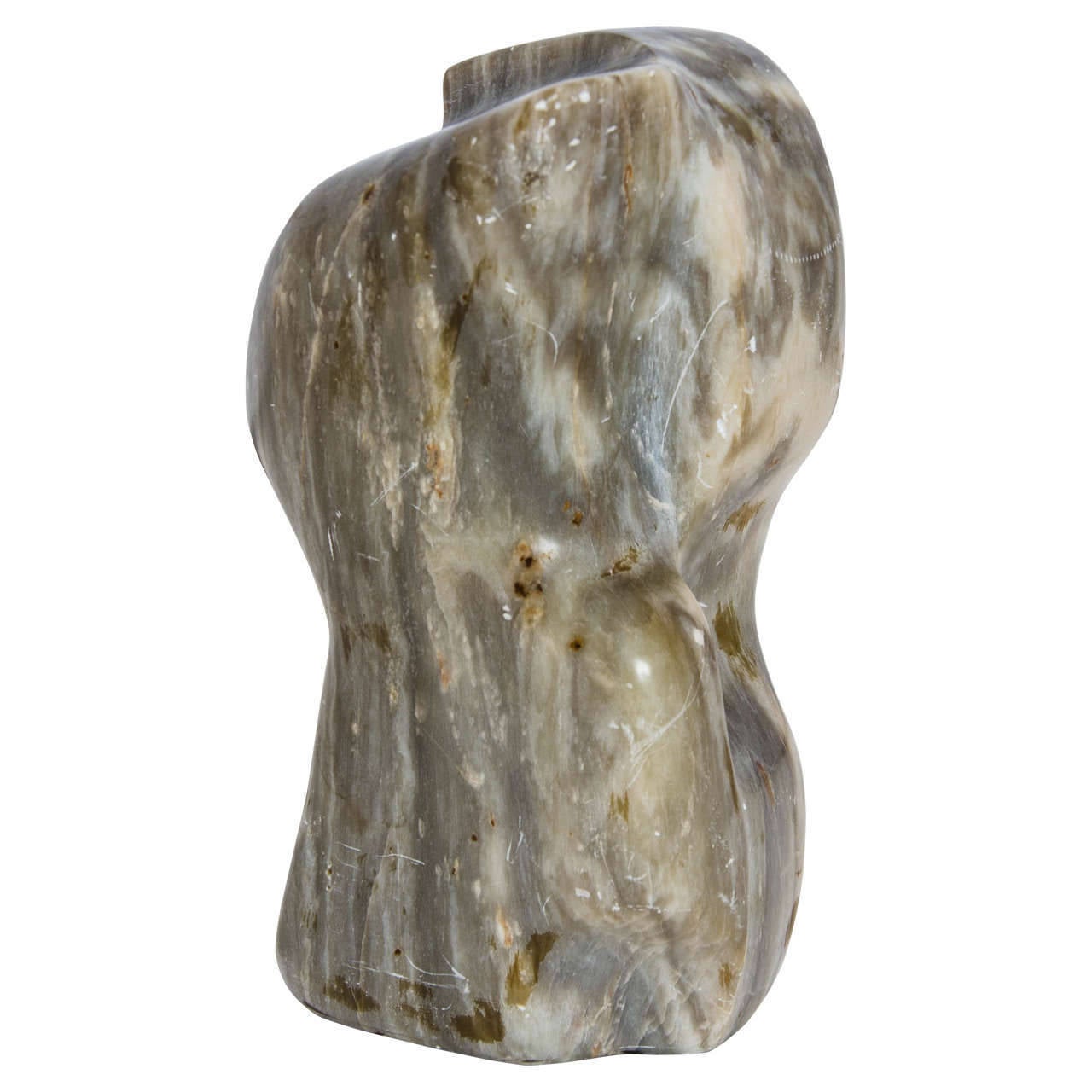 'Tenderness', and carved metamorphic sculpture in Soapstone by Nanny Nussbaum.