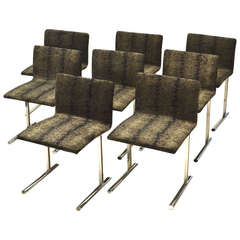 Set of Eight Saporiti Dining Chairs