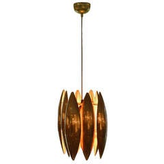 Vintage Hammerborg Copper Pendant Lamp