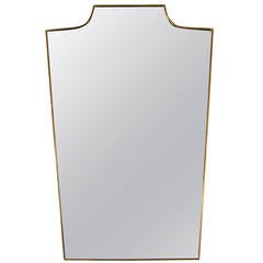 Italian Brass Edged Mirror