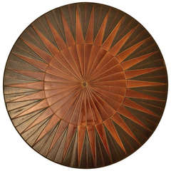 1960's Roger Capron style Ceramic Round Coffee Table with Star Shape Design 4