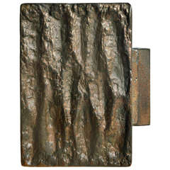 Sculptual Door Handle and Key Holder in Bronze