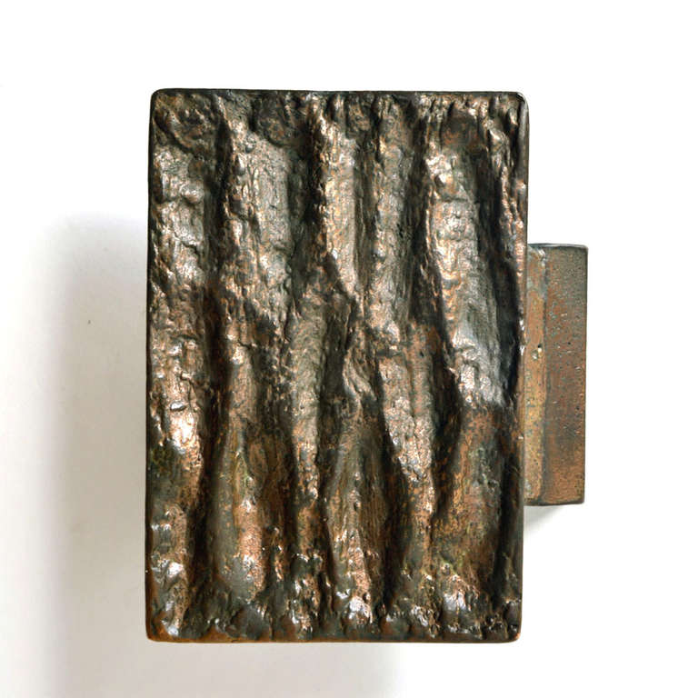 Door handle and key holder with texture from nature and the tree bark.