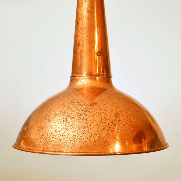 1950s, Pair of Danish Copper Lamps by Fog & Morup In Excellent Condition In London, GB