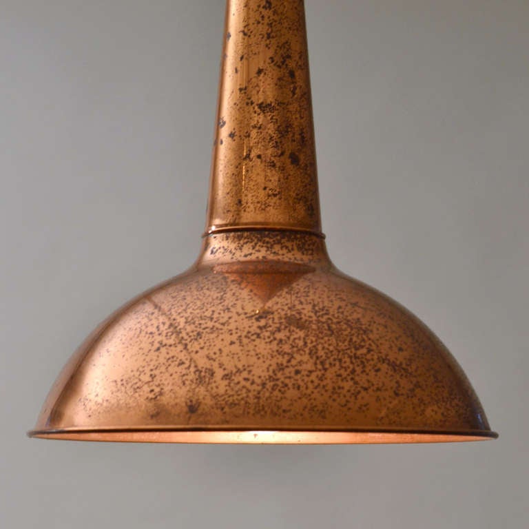 Mid-20th Century 1950s, Pair of Danish Copper Lamps by Fog & Morup