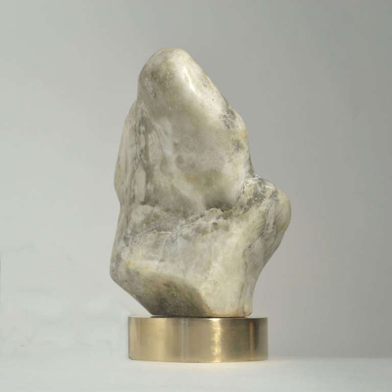 Abstract Marble Sculpture on Bronze Plinth In Excellent Condition In London, GB