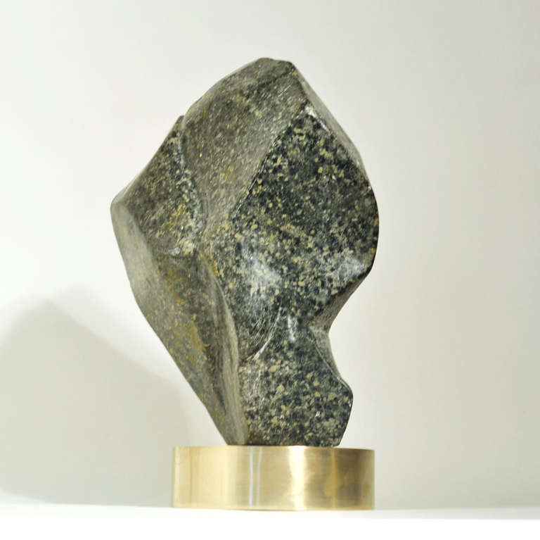 Mid-20th Century Abstract Granite Sculpture No 6 on Bronze Plinth by Alice Ward