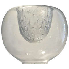 Vintage Large Glass Bowl by Sepaneva for Ittala