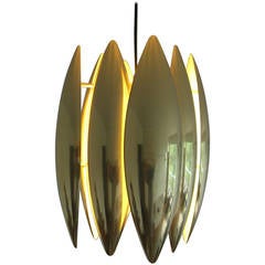 Kastor Brass Pendant Lamp by Jo Hammerborg for Fog and Mørup