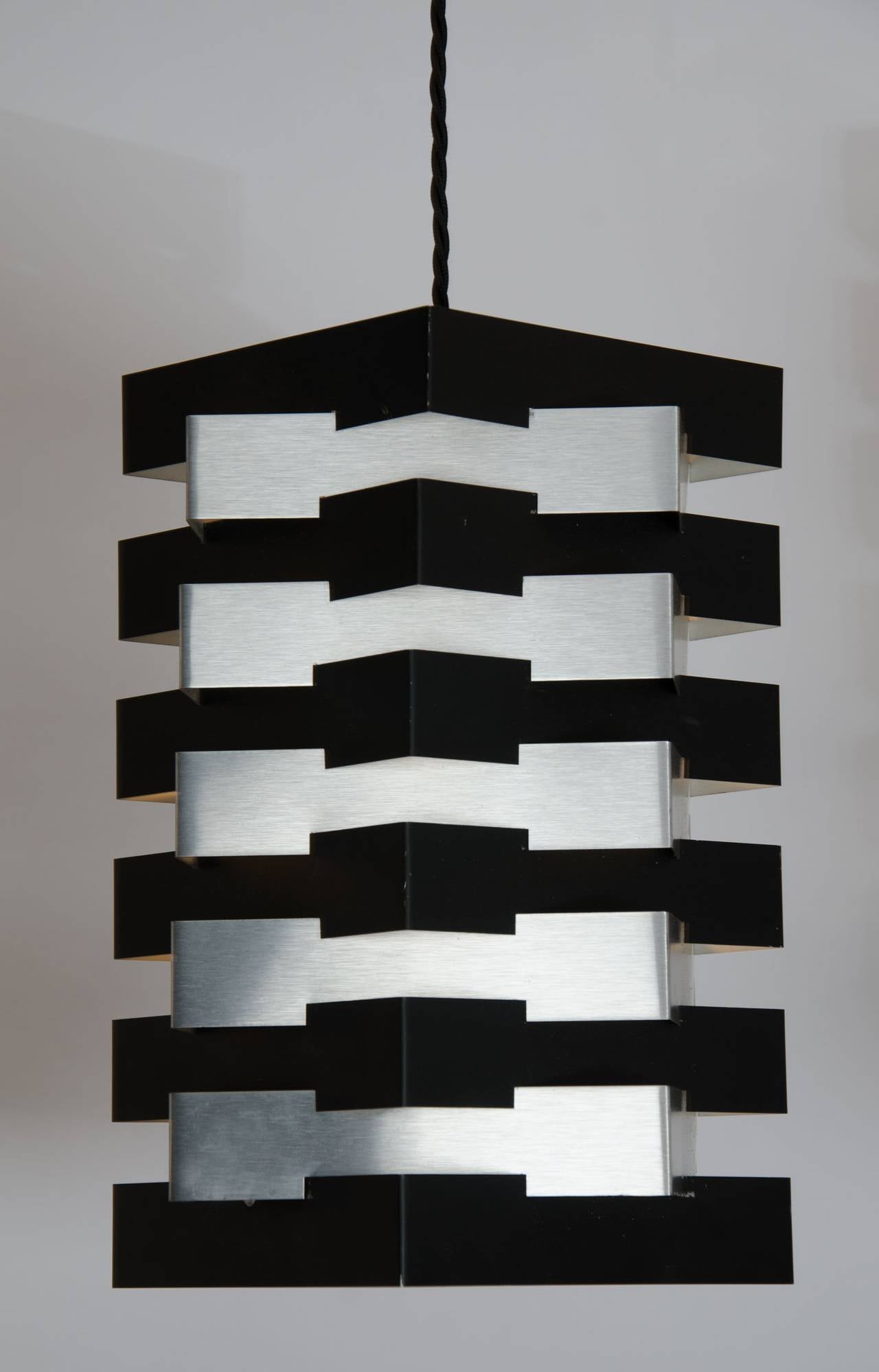 1960s Set of Four Geometric Dutch Pendant Lamps by Hoogervorst 2