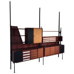 Sculptural Italian 1950s Bookcase and Sideboard by Vittorio Dassi