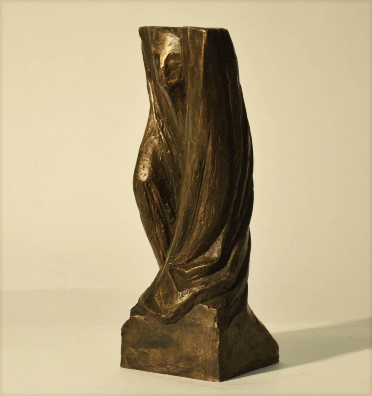 Mid-Century Modern Melancholic Female Bronze Sculpture