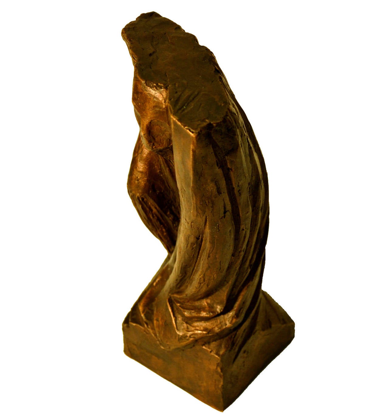 Melancholic Female Bronze Sculpture In Excellent Condition In London, GB