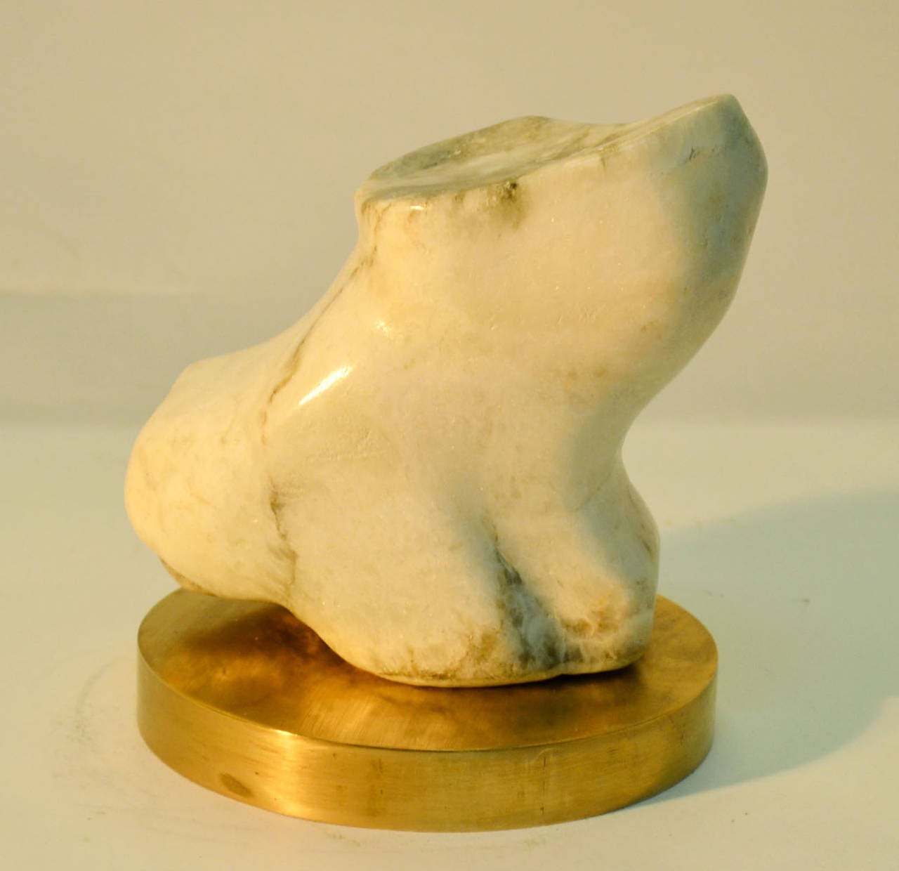 Mid-20th Century Abstract Marble Sculpture No.8 on Bronze Plinth by Alice Ward