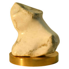 Abstract Marble Sculpture No.8 on Bronze Plinth by Alice Ward 1