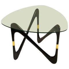 1950s Italian Triangular Coffee Table attributed to Cesare Lacca