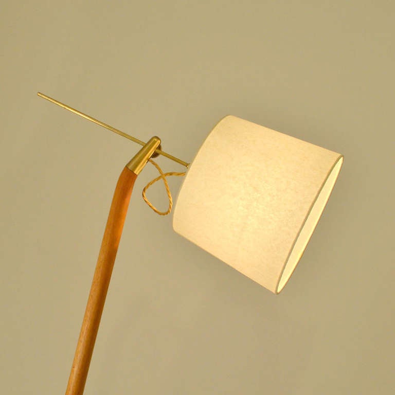 1950's Hand Carved Wooden British Floor Lamp 3