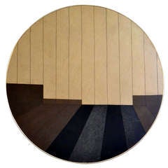 Round Painting Abstract Room Scape