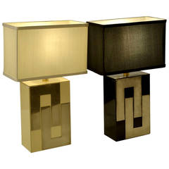 Willi Rizzo Style Table Lamp in Black