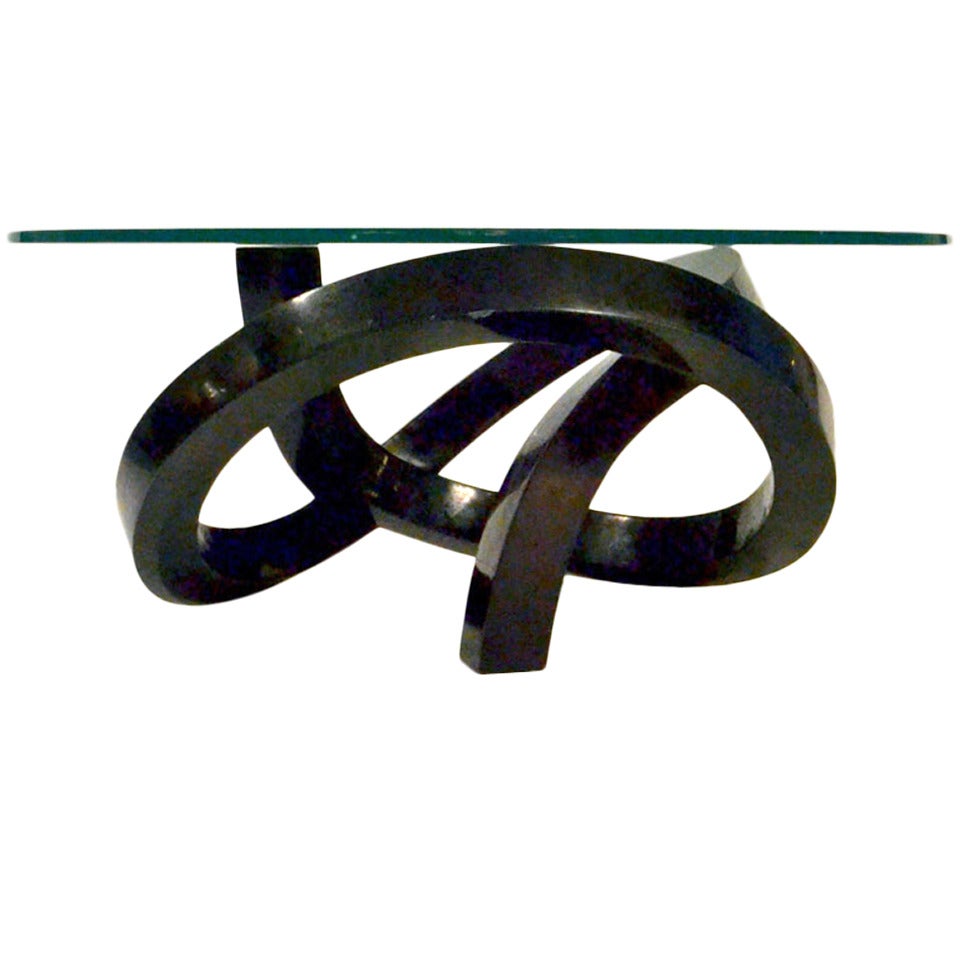 Double Looped Round Coffee Table