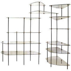 Freeform 1950
s Modular French Shelving Unit