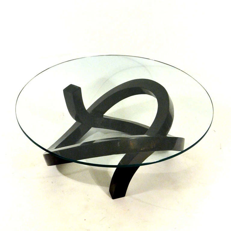 Unknown Double Looped Round Coffee Table