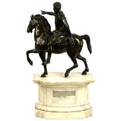 Equestrian Statue of Emperor Marcus Aurelius on Marble Plinth 3