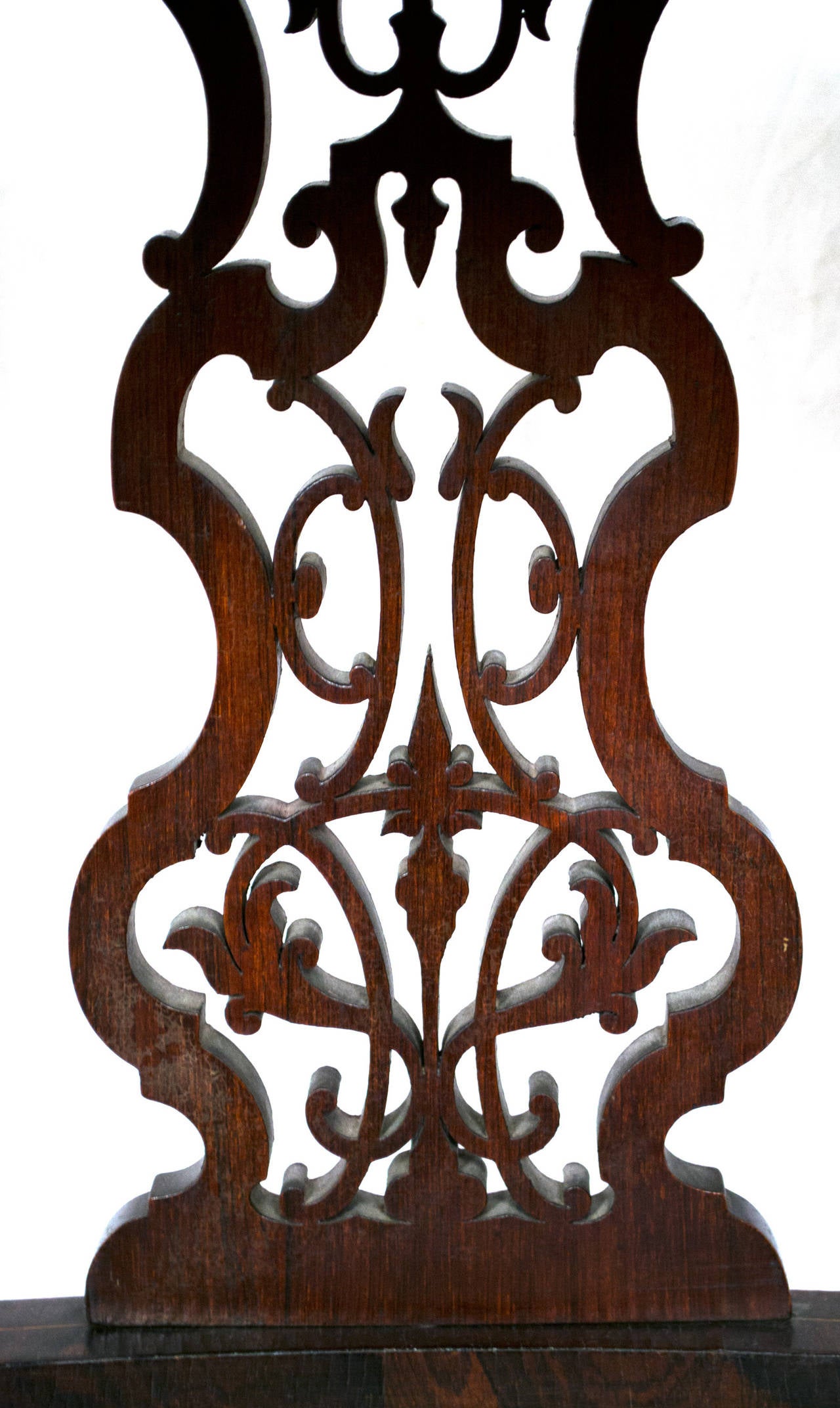 19th Century A large Louis XV style marquetry and ormolu canterbury
