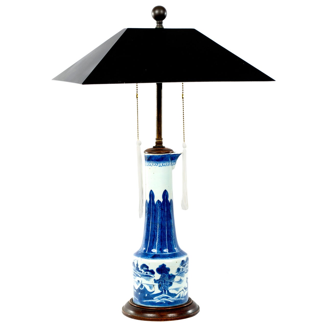 Qing Dynasty Porcelain Mallet-Shaped Lamp