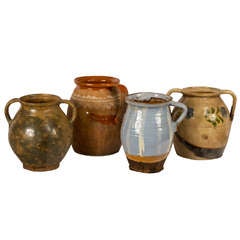 Painted Hungarian Earthenware Jugs