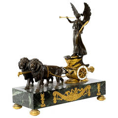 Napoleon III French Empire Style Bronze and Ormolu Mantle Clock